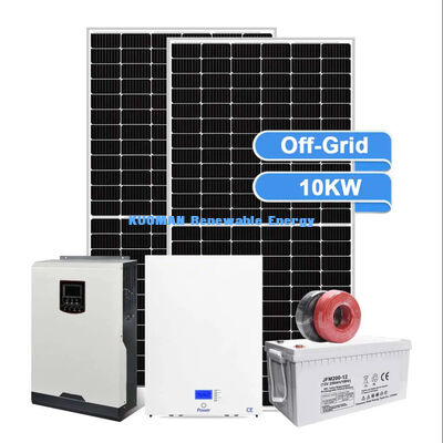 Sistem panel surya 10 kW lengkap dengan penyimpanan baterai surya untuk rumah