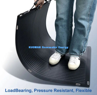 Fleksibel Rumah Perjalanan RV bifacial panel surya fleksibel 200W FFC dan serat karbon