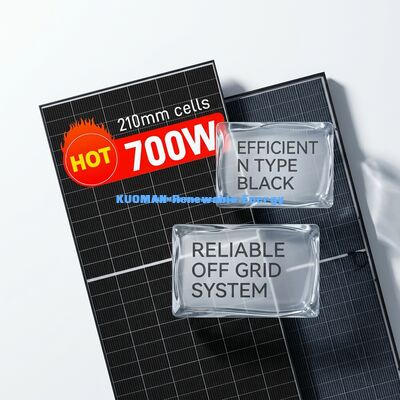Panel Surya Monokristalin 700W IP65 Modul PV tahan cuaca 1722x1134x30mm