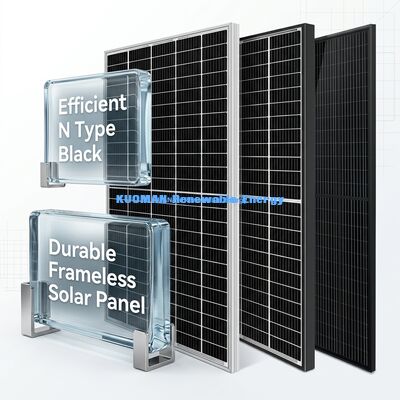 Panel surya 500W-600W dengan efisiensi 22% dan ketahanan cuaca IP65 untuk produksi listrik industri