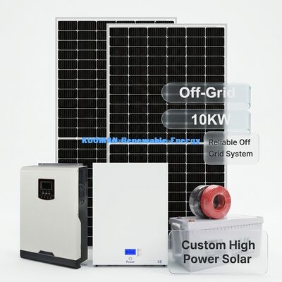 10Kw Monocrystalline Silicon Solar Panel System dengan IP65 Weather Resistance untuk penyimpanan baterai surya rumah