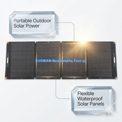 Panel Pengisi Daya Tenaga Surya Portabel Lipat 300‑400W, Tenaga Surya Luar Jaringan untuk Pencadangan Luar Ruangan &amp; Rumah