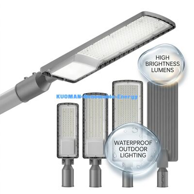 Lampu Jalan LED Tenaga Surya 50W-200W Tahan Air IP66 untuk Luar Ruangan dengan Masa Pakai 50000 Jam untuk Tempat Parkir dan Jalan Raya