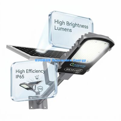 IP65 Waterproof 300W-500W Split Solar Street Light dengan Baterai LiFePO4 dan Panel Surya