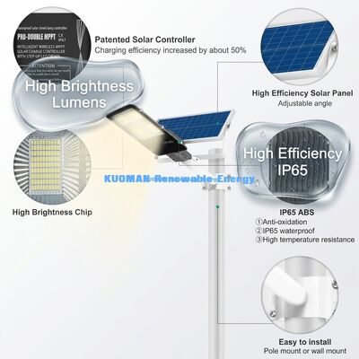 Lampu Jalan Surya 200W dengan Pro MPPT dan IP65 Waterproof untuk Jalan Luar dan Lampu Taman