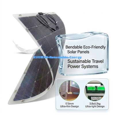 Panel Surya Bifacial Fleksibel 200W Tahan Air IP67 Dapat Ditekuk 360° untuk RV, Rumah, dan Perjalanan