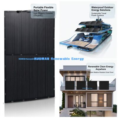 Panel Surya Fleksibel Bifacial 200W - Panel Surya Silikon Polikristalin untuk Energi Bersih Terbarukan