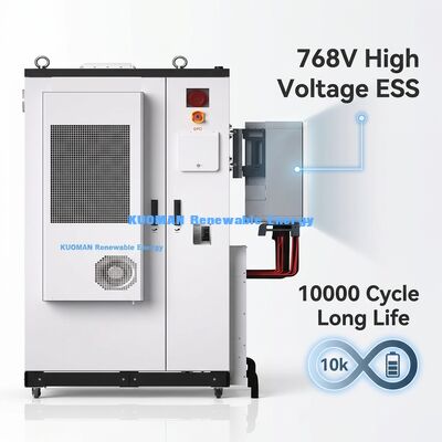 Sistem penyimpanan energi baterai industri di luar ruangan dengan baterai lithium iron phosphate 107.52kWh dan peringkat IP54