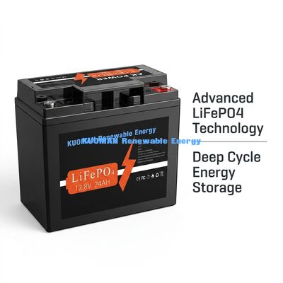 Baterai LiFePO4 12V 24Ah dengan Energi 307.2Wh dan Material Casing ABS untuk Aplikasi Siklus Dalam