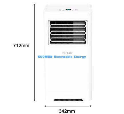Kompak Ponsel Portable AC 6000BTU EER 6.51 Low Noise Digital Touch Control untuk asrama & ruang kantor kecil
