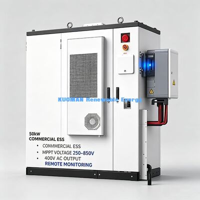 Cloud Remote Monitoring Komersial LFP Energi penyimpanan 90% DoD Hidup Siklus Panjang Kabinet ESS Luar ruangan