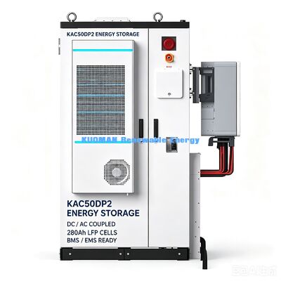 107.52kWh All-in-One Sistem penyimpanan energi komersial 50kW ESS surya hibrida untuk pabrik pertanian hotel cadangan daya