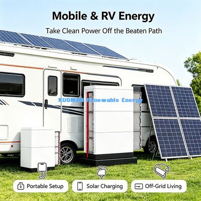 Baterai Lithium Tumpuk 51.2V Suhu Kerja Luas untuk Rumah Tropis Panas & Rumah Utara Dingin