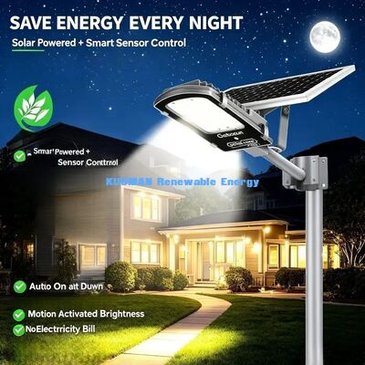 300-500 LED Lampu Jalan Surya IP65 Waterproof Motion Sensor Outdoor Yard Road Lamp