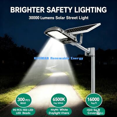 Polysilicon Solar Panel Street Light 6-8H Charging 12-14H Long Working Outdoor Light
