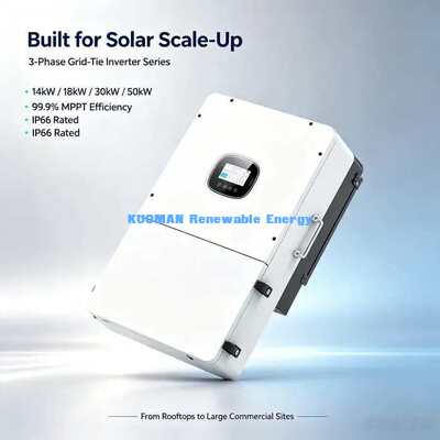 40-60V Baterai Lithium Lead Acid Kompatibel 3 Phase Hybrid Solar Inverter 14kW