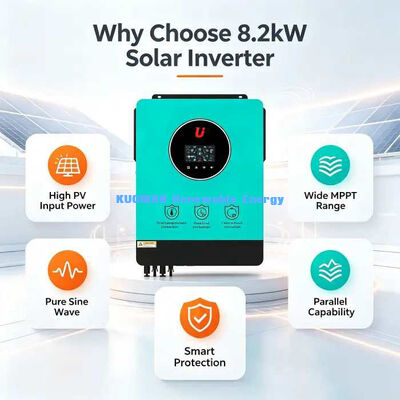 All-in-One 8.2kW Solar Hybrid Inverter Charger Grid-Tie & Operasi Standalone