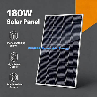 Low-Temperature-Loss 180-190W Mono PV Solar Panel Untuk Camper Van & Caravan Power Kit