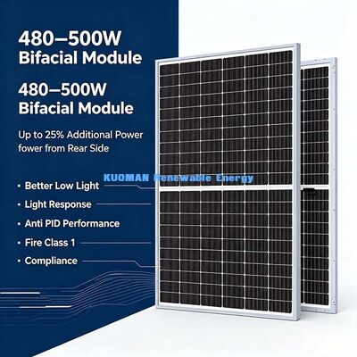 MC4-Compatible 495W N-Type Solar Panel, 1500V DC Maksimum Sistem Tegangan
