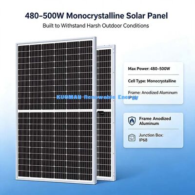 Panel Listrik Surya 480-500W untuk Luar Ruang