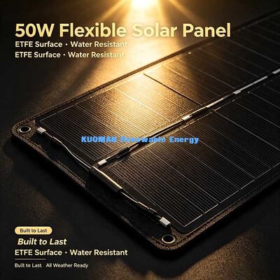 Panel Surya Lipat Fleksibel 50W Pasang Sendiri, Tenaga Surya Tanpa Instalasi Profesional untuk Perkemahan RV & Rumah Mungil