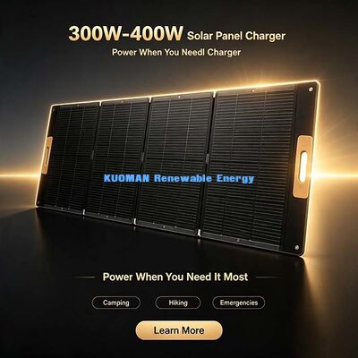 400W Lipat Portable Solar Charger Panel, IP67 Waterproof Solar Kit untuk RV & cadangan darurat