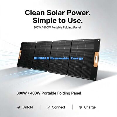 Pengisi Daya Panel Surya Lipat Portabel 300W, Daya Surya Off-Grid untuk Berkemah, Mendaki & Kehidupan Van
