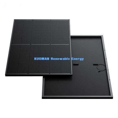 Panel Surya Tipe N Hitam 415W dengan Efisiensi 22% dan Bingkai Aluminium Anodized