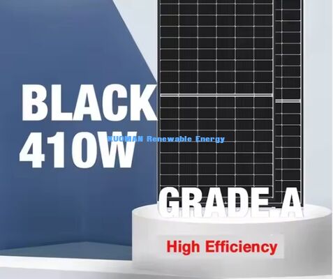 Panel Surya Tipe N Hitam 415W dengan Efisiensi 22% dan Bingkai Aluminium Anodized