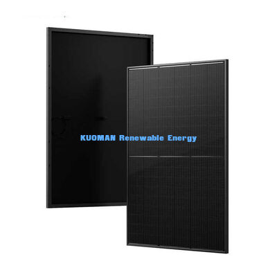 Panel Surya Tipe N Hitam 415W dengan Efisiensi 22% dan Bingkai Aluminium Anodized