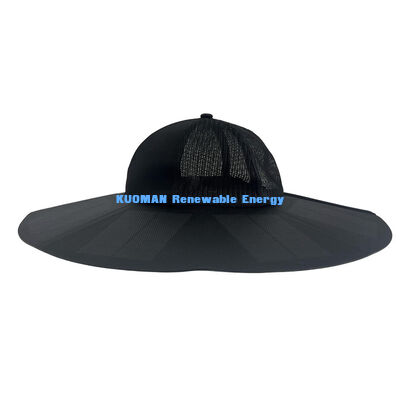 Topi Surya Portabel Lipat dengan Efisiensi 22% dan Daya 13W - Topi Surya Isi Ulang dengan Output USB-A dan Tipe-C