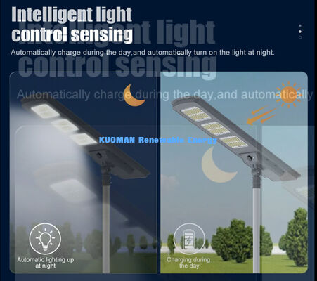 All In One LED Solar Street Light 220lm/W IP65 Waterproof dengan 2-3 hari hujan Backup untuk jalan dan taman pencahayaan