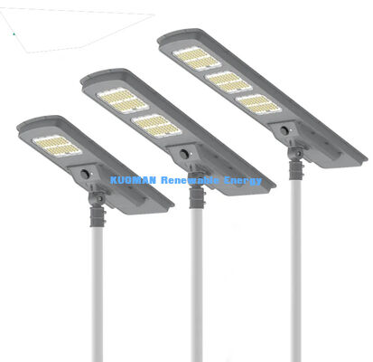 All In One LED Solar Street Light 220lm/W IP65 Waterproof dengan 2-3 hari hujan Backup untuk jalan dan taman pencahayaan