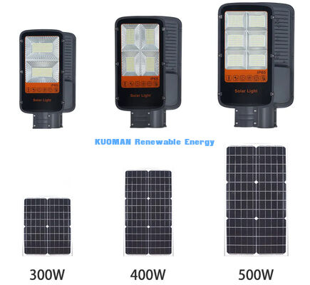 Lampu Jalan Tenaga Surya LED Kecerahan Tinggi 180LM/W dengan Panel Monokristalin & Peringkat Tahan Air IP65