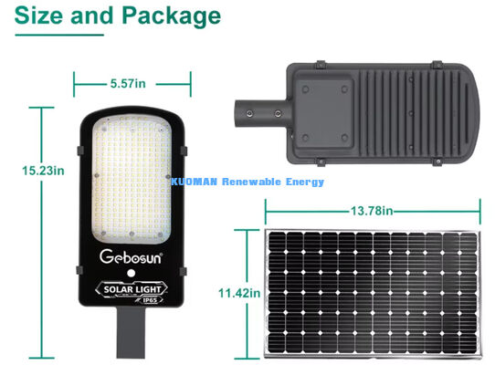 Lampu Jalan Tenaga Surya 300W Tahan Air IP65 dengan Mode Sensor Gerak dan Panel Surya untuk Jalan Perkotaan