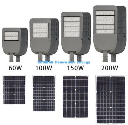 50W IP65 Waterproof Aluminium Solar Street Light dengan Teknologi LED untuk Pencahayaan Jalan Luar Ruang