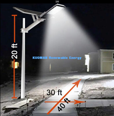 IP65 Waterproof Solar LED Street Light 100-500W Disesuaikan dengan 2700-6000K CCT untuk Lampu Taman dan Jalan
