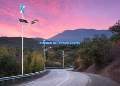 Solar Wind Hybrid LED Street Light IP65 Waterproof dengan 12 jam * 365 hari Waktu Kerja dan 100W 150W 200W Pilihan Daya