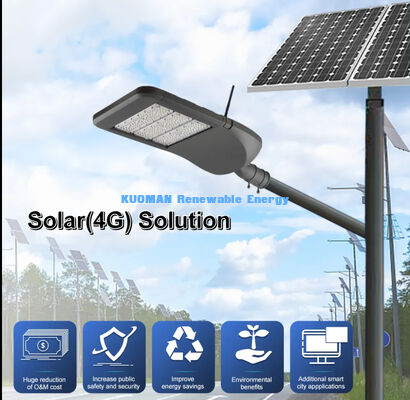 Smart Solar Street Light dengan 4G IoT, Manajemen Terpusat & IP66 Waterproof untuk Smart Cities