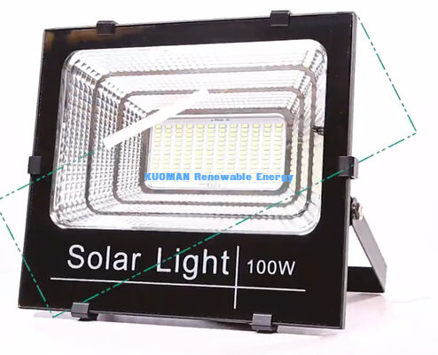120Lm/W High Lumen Solar Flood Light dengan IP65 Waterproof dan 50W-300W Output untuk Parkir Luar Ruang