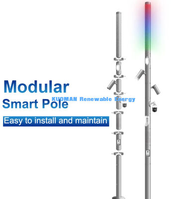 Outdoor Smart Solar Light Pole dengan 48V System Voltage 50000 Jam Umur dan Remote Control untuk Jalan Raya dan Taman