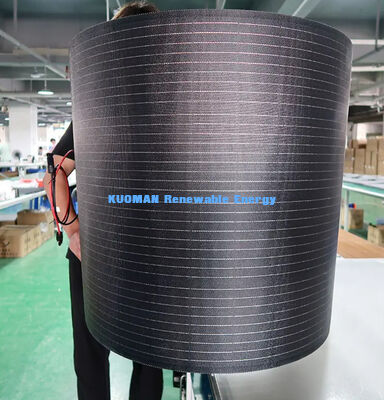 Panel Surya Fleksibel Silikon Monokristalin 200W dengan Desain Serat Karbon Tahan Air IP67