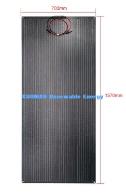 Panel surya fleksibel bifacial yang dapat ditekuk energi bersih terbarukan 200W FFC dan serat karbon