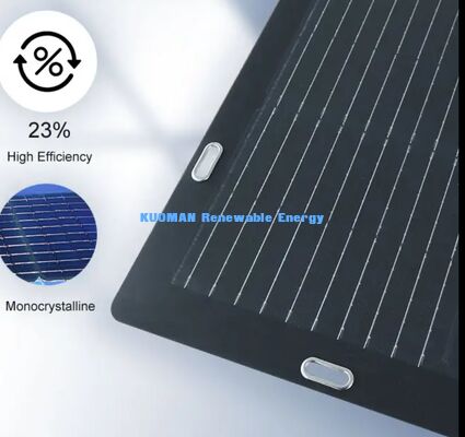 50W Monocrystalline Flexible Solar Panel dengan Easy Peel-and-Stick Adhesive Backing untuk ransel dan baterai 12V