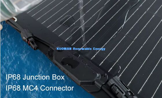 50W Monocrystalline Flexible Solar Panel dengan Easy Peel-and-Stick Adhesive Backing untuk ransel dan baterai 12V