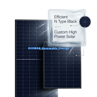 N Jenis 415 watt panel surya dengan efisiensi 22% untuk penggunaan perumahan dan komersial