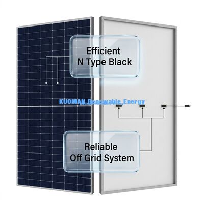 N Type Monocrystalline Solar Panel 410W-430W dengan IP68 Junction Box untuk Sistem Daya yang Disesuaikan