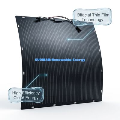 Panel Surya Fleksibel Bifacial 200W - Panel Surya Silikon Polikristalin untuk Energi Bersih Terbarukan