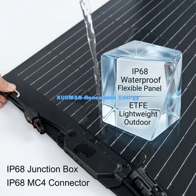 50W Monocrystalline Flexible Solar Panel dengan Easy Peel-and-Stick Adhesive Backing untuk ransel dan baterai 12V