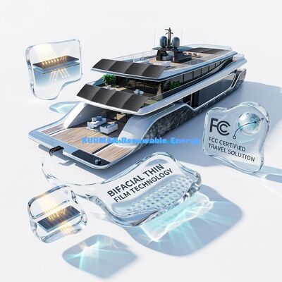 Panel Surya Fleksibel 210W Ultra-Tipis IP65 untuk RV Marine dan Off Grid